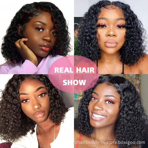 New Arrival Premium Quality Wholesale Wet Wave Lace Front Wig Wig HD Swiss Lace Frontal Bob Wigs